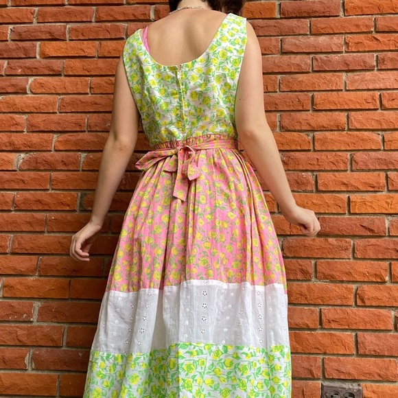 Vintage Lily Pulitzer floral colour block dress - Picture 11 of 16
